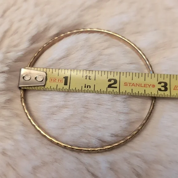 Two Silver Toned Textured Pattern Bangles - Picture 7 of 10